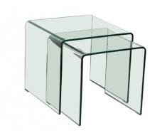 BHP Glastisch 2tlg ausziehbar Wohn ESS Zimmer Küche Glas Tisch TV Beistelltisch B154076