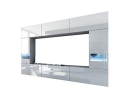 HomeDirectLTD Future 29 Moderne Wohnwand, Exklusive Mediamöbel, TV-Schrank, Schrankwand, TV-Element Anbauwand, Neue Garnitur, Große Farbauswahl (RGB LED-Beleuchtung Verfügbar) (29_HG_W_2, Möbel)