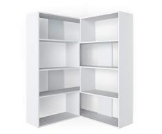 Vicco Eck-Bücherregal Laine Standregal weiß Raumteiler Eckregal Medienregal