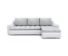 Sofini Ecksofa Tokio VI mit Schlaffunktion! Best Ecksofa! Eckcouch mit Bettkasten! (Lawa 9+ Soft 17 Rechts)