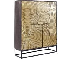 Kare Design Schrank Circulo, Massivholz Schrank, verzierter, glamuröser Schrank für Esszimmer oder Wohnzimmer, kunstvoller Schrank, (H/B/T) 150x120x40