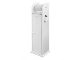 SoBuy FRG135-W Freistehend Toilettenrollenhalter Badregal Standschrank Seitenschrank weiß BHT ca: 20x78x18cm