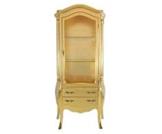 Casa Padrino Barock Vitrine Gold - Vitrinenschrank - Wohnzimmerschrank