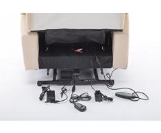 MCombo Elektrisch Aufstehhilfe Fernsehsessel Relaxsessel Massage Heizung elektrisch verstellbar USB (Creme)