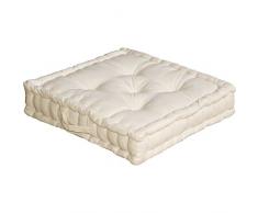 Bodenkissen, mit Griff, Baumwolle, 50 x 50 x 10 cm, elfenbein,