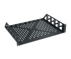 Middle Atlantic Products U2V - Regalzubehör (Rack Shelf, Schwarz, Stahl, 23 kg, 2U, 19 Zoll)