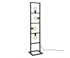 Stehleuchte 142,5 cm Design stylisch schwarz metall home Dekoration Standleuchte Wohnzimmer Schlafzimmer Lampe