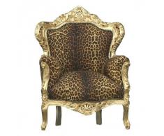 Casa Padrino Barock Sessel King Leopard/Gold