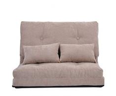 Liruide Schlafsofa, verstellbar, faltbar, Futon-Sofa, Gaming-Sofa, Lounge-Sofa + zwei Kissen