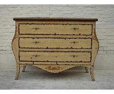 Luxury-Park Barrock Kommode Massivholz Shabby schick