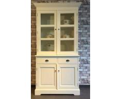 Buffet Schrank Rani 100 Landhaus weiß - Massivholz Teakholz