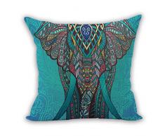 Nunubee Kissenbezug Wohnzimmer deko deko Kissen Shabby chic deko scheibengardine landhausstil Autodekoration Sofa Cover, Blaue Farbe Elefant 45x45CM