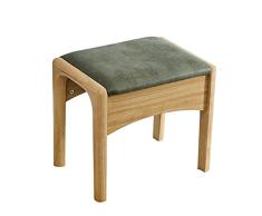 DYFYMX,Mode Hocker Massivholz-Schminkhocker, kleine Wohnung, Schuhbank, quadratischer Hocker, Schlafzimmer, einfacher Dressinghocker Möbel
