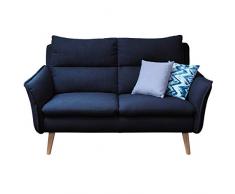 2-Sitzer Sofa Retrosofa Retrocouch 60er Jahre Einzelsofa Hochlehnersofa modern Wohnlandschaft auf Massivholzfüssen in skandinavischem Design Zweisitzersofa retro vintagesofa mit konischen Möbelbeinen