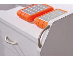 Inter Link Rollcontainer Bürocontainer Rollschrank Schubladenkommode Büroschrank KF-Board Weiss B x H x T: 40 x 65 x 36 cm