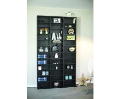 innovative24 GmbH CD DVD Dark-Edition Blu-ray Regal Medienregal Raumteiler 1080 CDs oder 504 DVDs