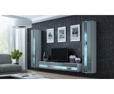 Wohnwand VIGO NEW3, Anbauwand, Wohnzimmer Möbel, Hochglanz !!! Mit LED Beleuchtung !!!