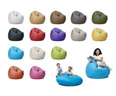 sunnypillow XXL Sitzsack mit Füllung 125 cm Durchmesser 2-in-1 Funktionen zum Sitzen und Liegen Outdoor & Indoor für Kinder & Erwachsene viele Farben und Größen zur Auswahl Blau