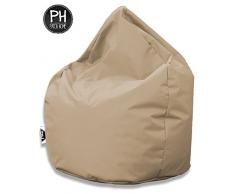 Patchhome Sitzsack Tropfenform - Beige für In & Outdoor XXXL 480 Liter - mit Styropor Füllung in 25 versch. Farben und 3 Größen