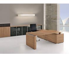 Schreibtisch mit Sideboard JET Design Chefschreibtisch, Chefzimmer, hochwertige Büromöbel