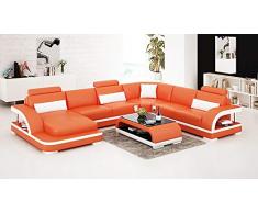 Its-Me Futuristische Designer Sofa Kombinationen| von Uns konfiguriert oder selbst stylen | feinstes weiches Leder |Wohnlandschaft |Ledercouch|LED |Bluetooth Lautsprecher| USB|