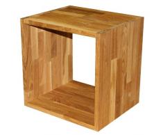 Regalwürfel Flexicube, Eiche Massivholz geölt, Grundmodul, beliebig erweiterbar zum Bücherregal, Würfelregal, Raumteiler, echtes Holz