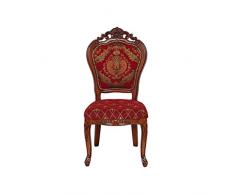 Barock Stuhl braun rot Louis Chic Esszimmer baroque Barocksessel