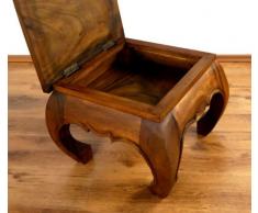 livasia aufklappbare Opiumtische, Massivholz, Beistelltische, Couchtische, asiatische Möbel (braun)