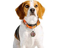 WYYWCY Katzenanhänger Personalisierte kleine Bücher in der Bibliothek Bücherregal Katzenausweisanhänger Haustiere Tag Doppelseitige runde Mikrofaser Leder Einzigartige Designs für Hundekatze