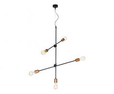Edison Vintage Hängeleuchte Pendellampe 5-flamg Stangen verstellbar Deckenlampe Ediston Steam Punk Retro Pendelleuchte Hängelampen Innen Wohnzimmer Küche