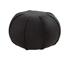 Riess Ambiente Design Pouf Filz 50cm anthrazit Wollbezug Sitzhocker Sitzpouf Fußhocker Hocker