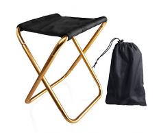 chudian Klapphocker Faltbar Camping Hocker Outdoor Hocker Klappbar Leicht Klein Tragbar Angelhocker aus Aluminium im Freien für BBQ Reise Wandern Garten Strand mit Aufbewahrungstasche(30cm*25cm*20cm)