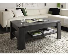 Trendteam Couchtisch Wohnzimmertisch Universal, 110 x 47 x 65 cm in Esche Grau Dekor mit Ablageboden