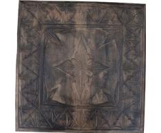 Guru-Shop Opiumtische, Kaffeetisch, Beistelltisch, Couchtisch, Beschnitzt, Balsaholz, Größe: 40x40 cm, Kaffeetische & Bodentische