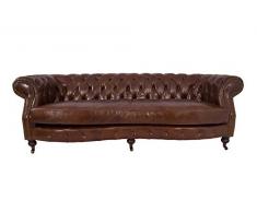 Ledersofa Castlefield Kent Sofa 3-Sitzer Vintage Cigar Chesterfield-Stil Sofa