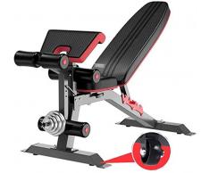 Suge Gewicht Einstellbarer Krafttrainingsbank Trainings Hocker Sit-ups Fitnessgeräte Heim-Bankdrücken Hocker (Color : Black, Size : 140 * 50 * 64cm)