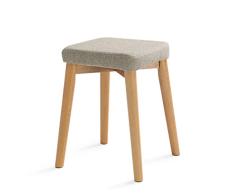 DYFYMX,Mode Hocker Stoffhocker, Massivholz-Esshocker, stylischer Dressing-Hocker, abnehmbar und waschbar Möbel (Farbe : B, Design : Holzfarbe)
