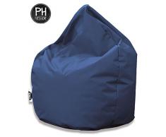 Patchhome Sitzsack Tropfenform - Blaugrau für In & Outdoor XXXL 480 Liter - mit Styropor Füllung in 25 versch. Farben und 3 Größen