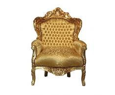 Barock Sessel in Gold, handgeschnitzt