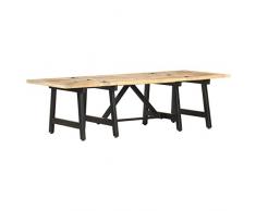 Festnight Ausziehbarer Couchtisch wohnzimmertisch Holz Sofatisch holz160 x 70 x 45 cm Massivholz Mango