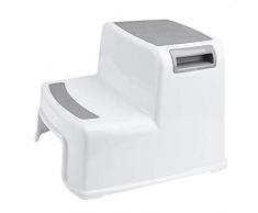 2-Stufen-Hocker für Kinder, Kleinkind-Hocker mit rutschfestem, weichem Griff, zur Sicherheit als Bad-Töpfchen-Trainingshocker und Küchen-Tritthocker