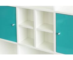Ikea Kallax Expedit Regal CD Einsatz Regalkreuz Fach Fachteiler für 60 CDs Rückwand gegen Durchrutschen CD-Regal CD-Storage Aufbewahrung Regaleinsatz 33,5 x 33,5 x 16 cm weiß