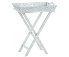 Beauty.Scouts Tabletttisch Beistelltisch Alassio 71x56x36cm weiß