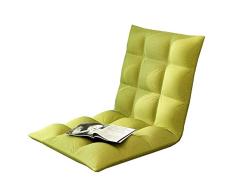 TnSok Lazy Sofa Schlafsofa Stuhl Falten Verlängern Lounge Falten Verstellbare Bodenliege Sleeper Futon Matratze Sitz Sofa für Kinder und Erwachsene (Farbe : Grün, Größe : 50 * 100 * 10cm)