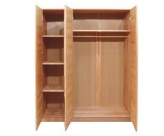 Kleiderschrank Tollow3S Kernbuche massiv geölt 3 türig mit Spiegel