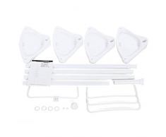 Saugwand Typ Stand-WC-Lagerregal Badregal Ecklagerregal Bad-Teleskopregal - Weiß