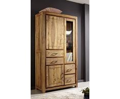 Main Möbel Vitrine 100x190cm Austin Sheesham massiv