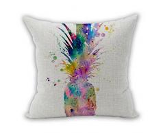 Nunubee kissenbezug wohnzimmer deko deko kissen shabby chic deko scheibengardine landhausstil Autodekoration sofa cover, Ananas 3 45x45CM