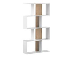 Amazon Marke - Movian Ercina - Bücherregal, 89 x 25 x 165 cm (L x T x H), Weiß und Eiche