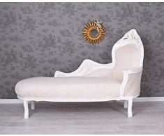 GIGANTISCHES Vintage Sofa CHAISELONGUE RECAMIERE Shabby CHIC Weiss Palazzo Exclusiv